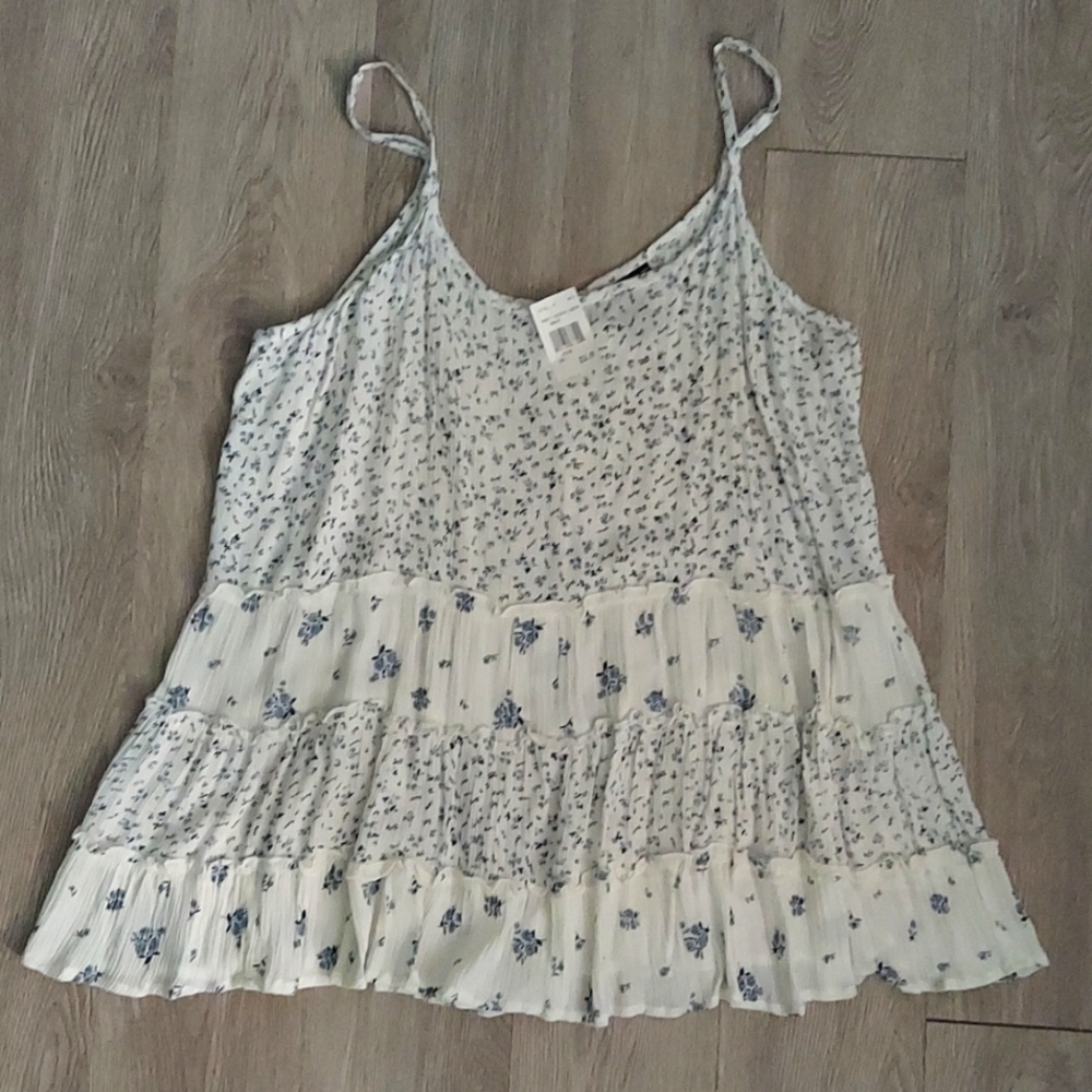 Marianne Floral Tiered Spaghetti Strap Top